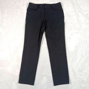 Lululemon Pants Mens 34x31 Black Abc Warpstreme Chino Flat Front Athletic